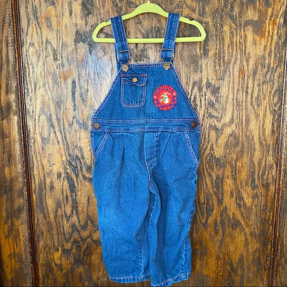 Vintage Denim Overalls Popsicle 2T Jean Patch - Picture 1 of 8